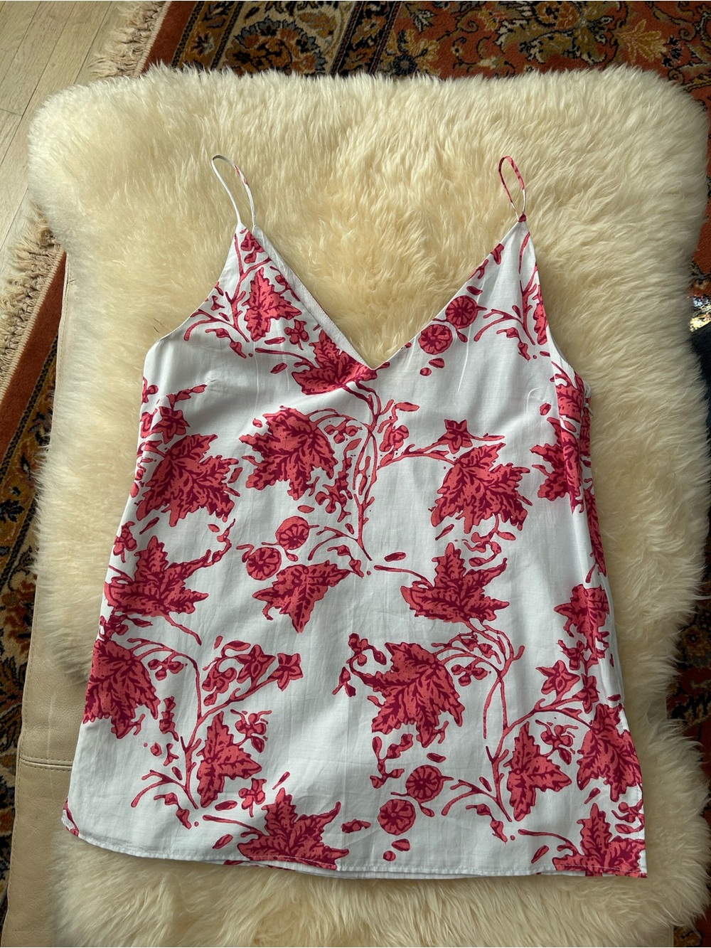 Club Monaco Cami with Pink Floral Motif